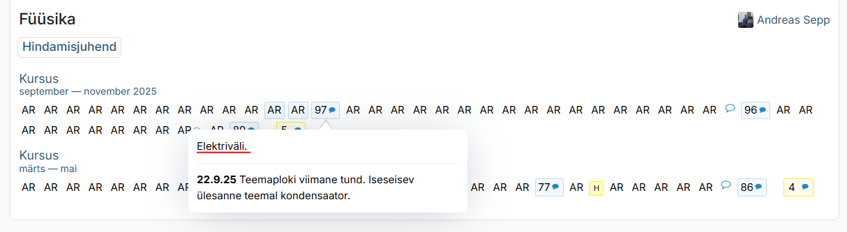 Stuudiumi vaate näide